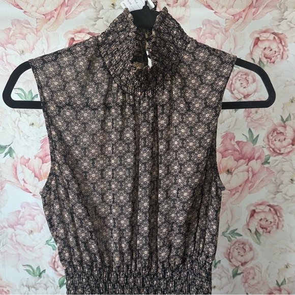 Misa Los Angeles Black and Brown High Low Dress - Picture 4 of 8